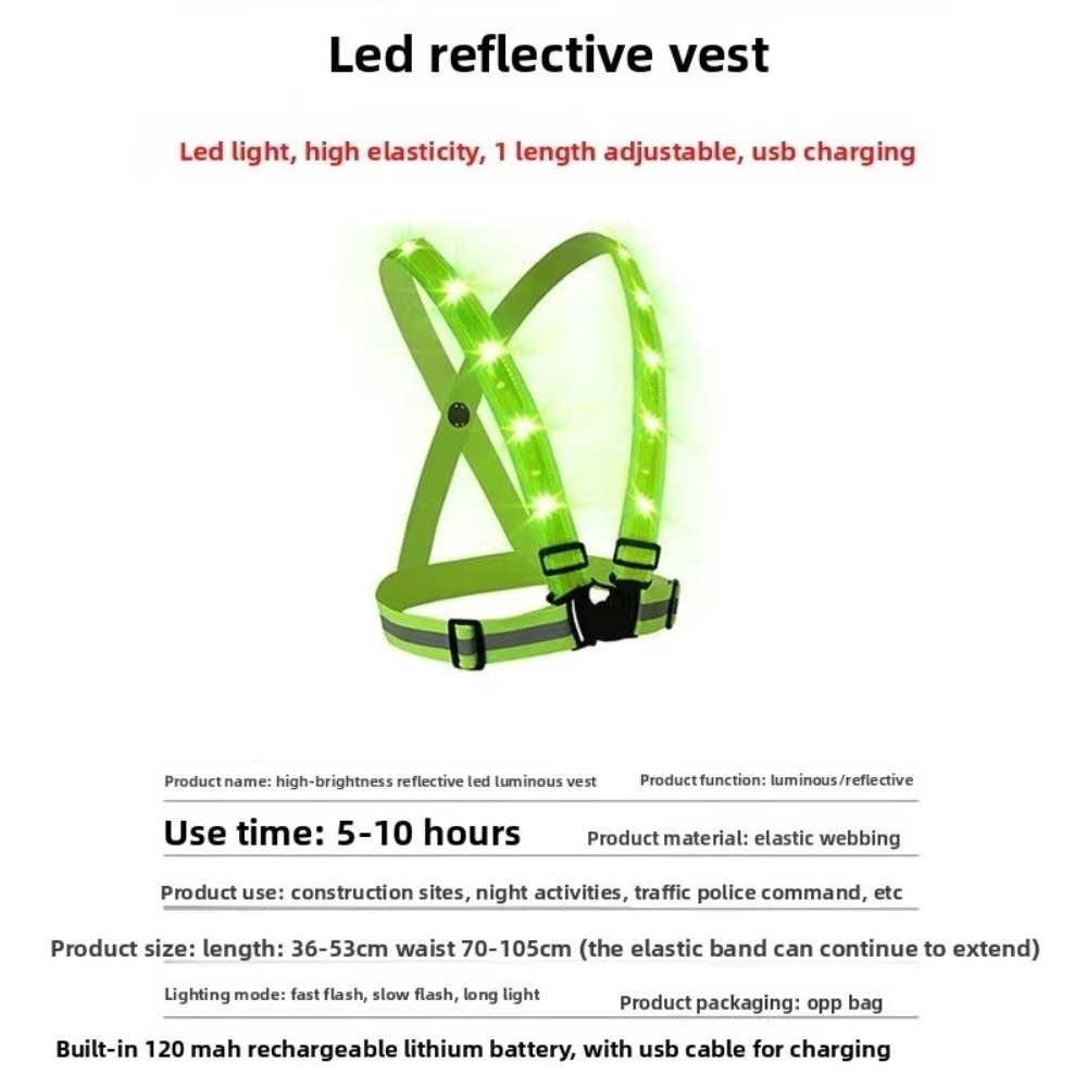 Yeni Polyester LED Güvenlik Ye - Reflective Vest Cycling incelemesi ve fiyatı